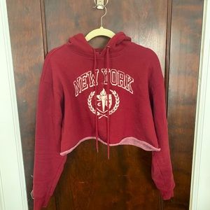 Cropped “New York” Hoodie